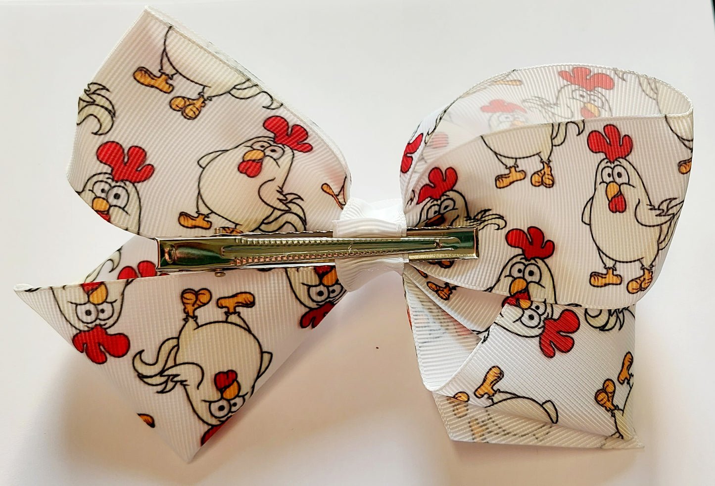 silly chicken hairbow