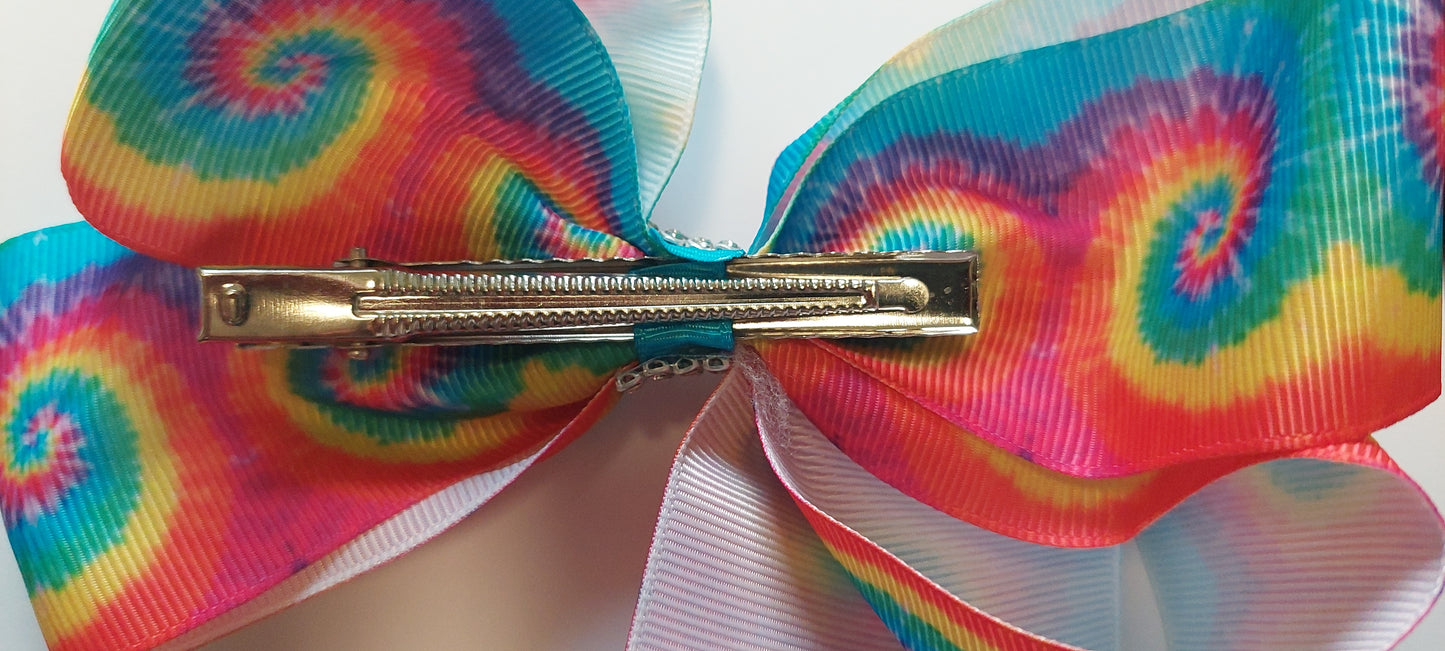 tie dye hairbow
