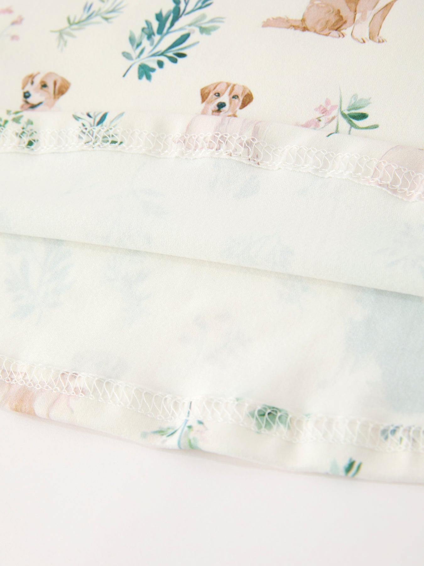 Puppy Floral Twirl Girls Dress