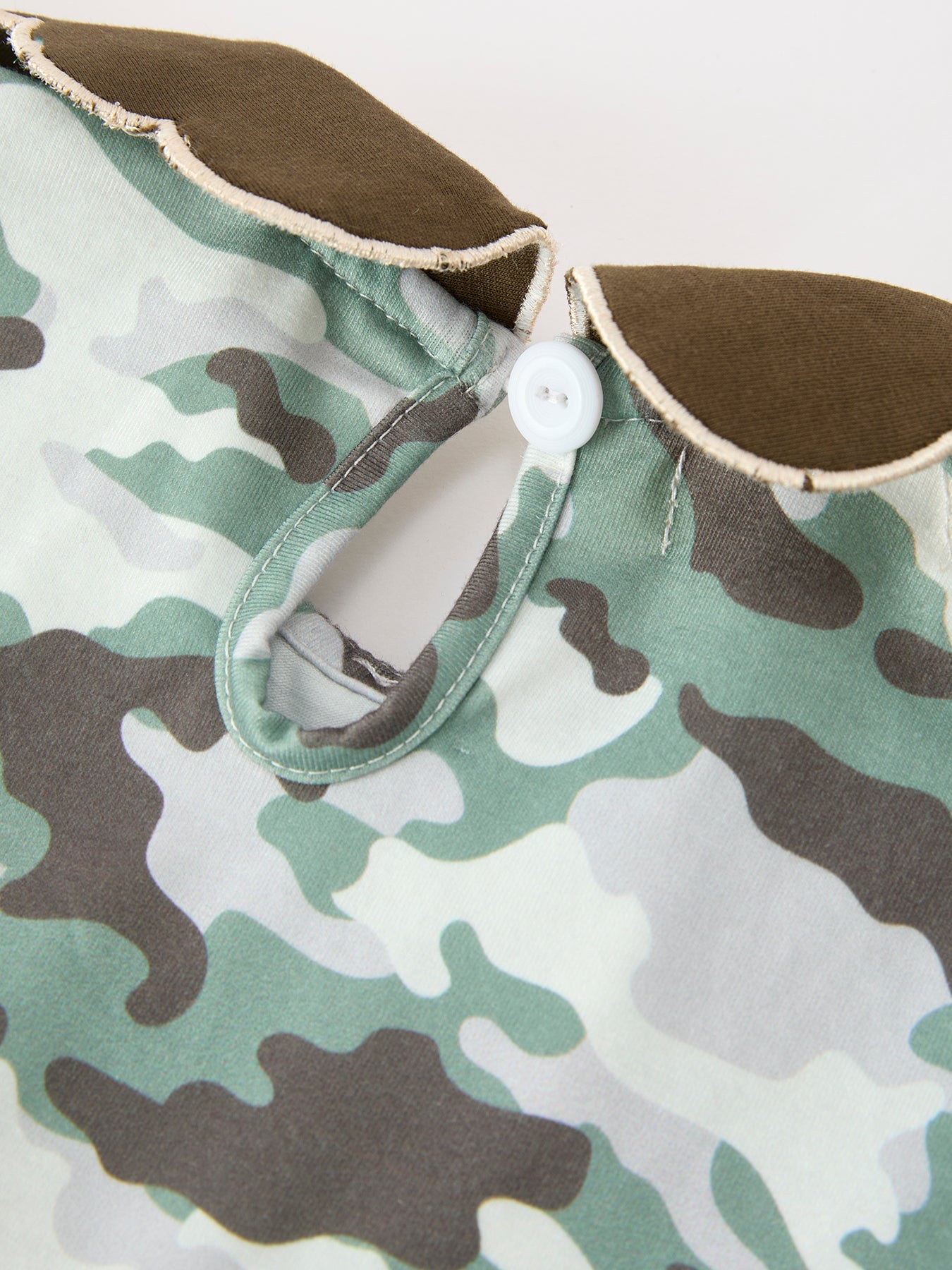 Fall Camo Bow Girls Puff Sleeve Twirl Dress