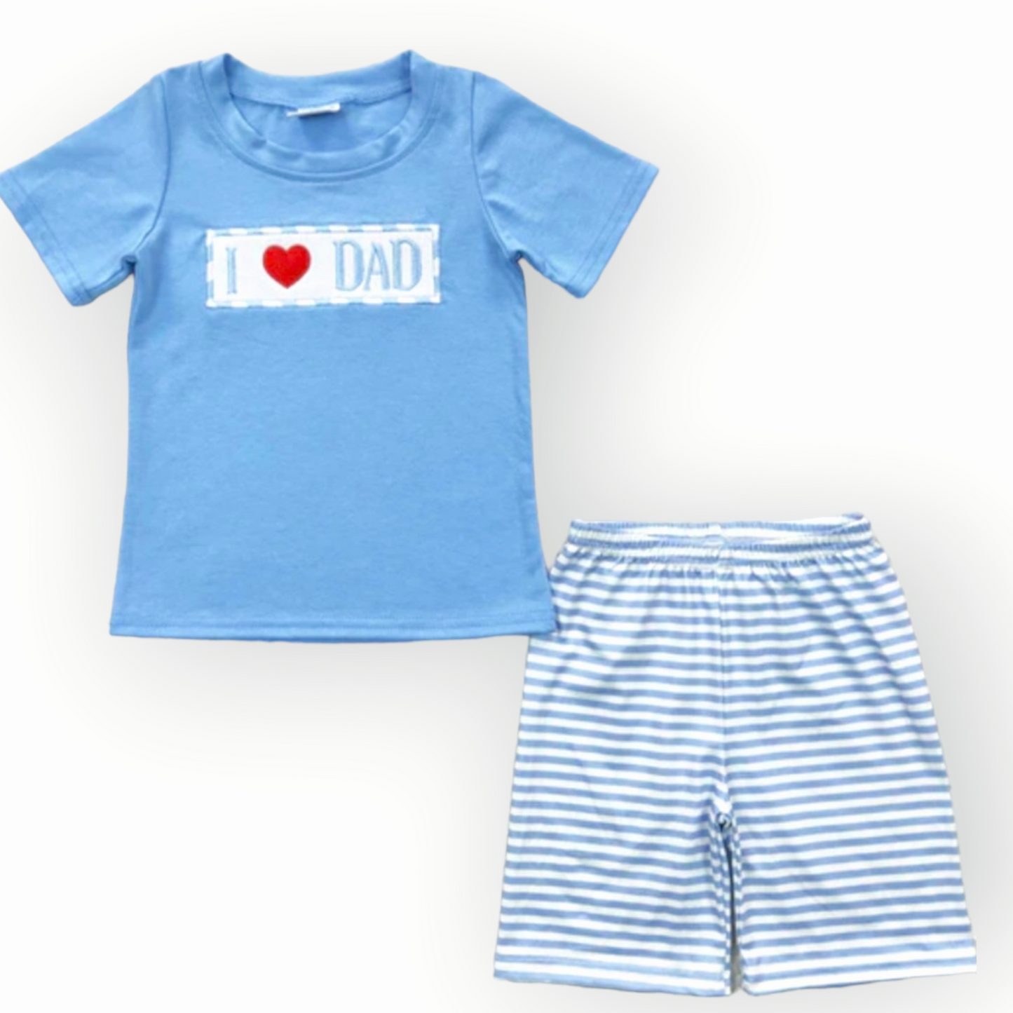 I ♡ dad cotton short set