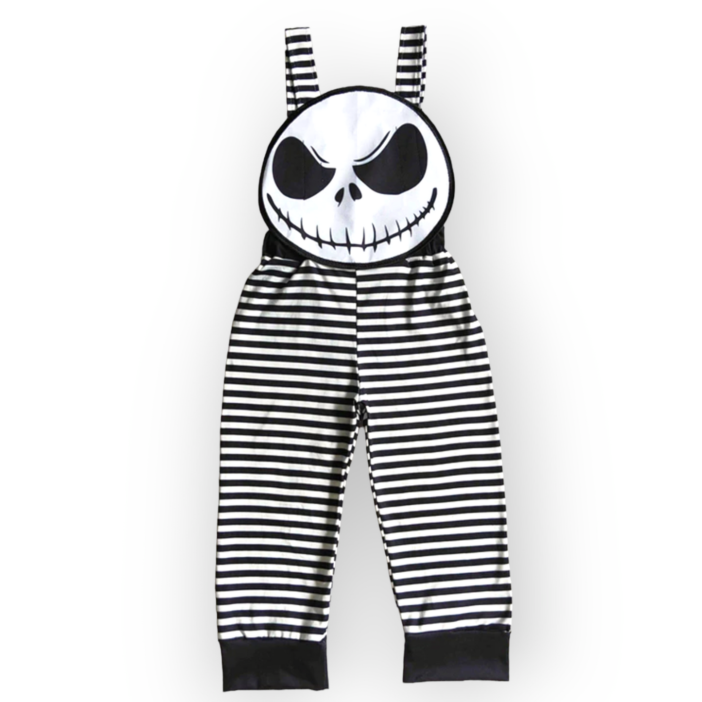 Skellington Halloween romper boy