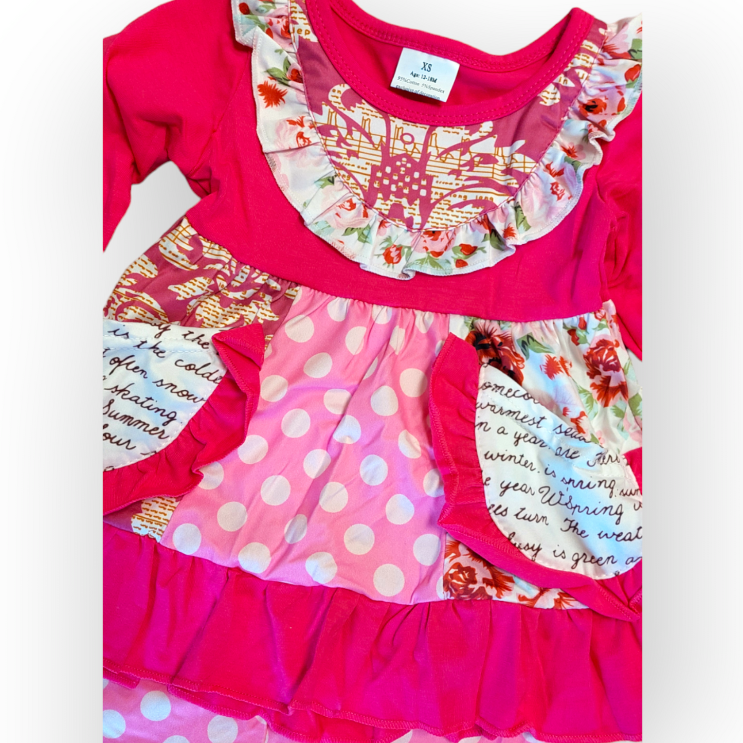 Pink and red sweetheart pant set