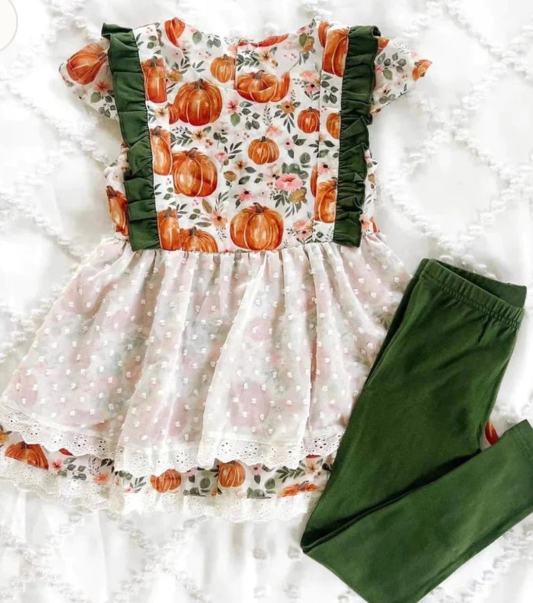 tunic pumpkin top with leggings