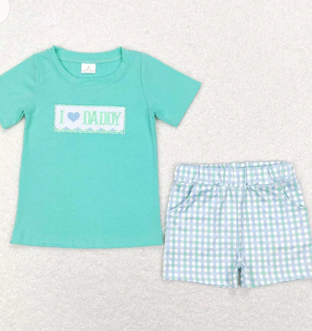 I love dad short set