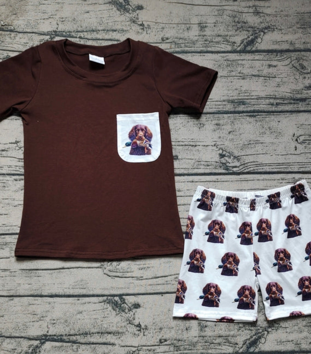 Boykin spaniel hunt short set