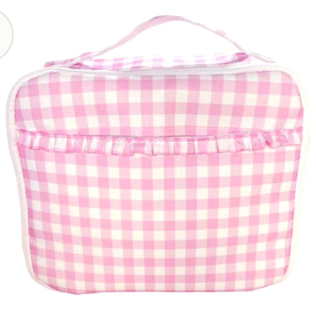 checkered lunchbox pink or blue