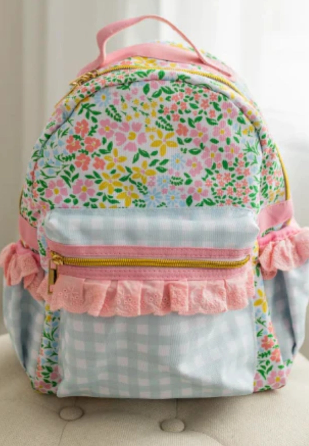 Peachy florals bookbag
