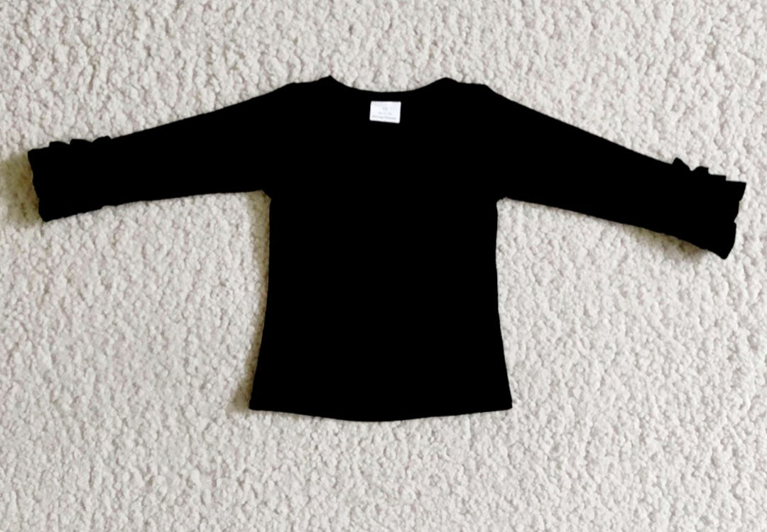 girls long sleeve cotton layering shirt