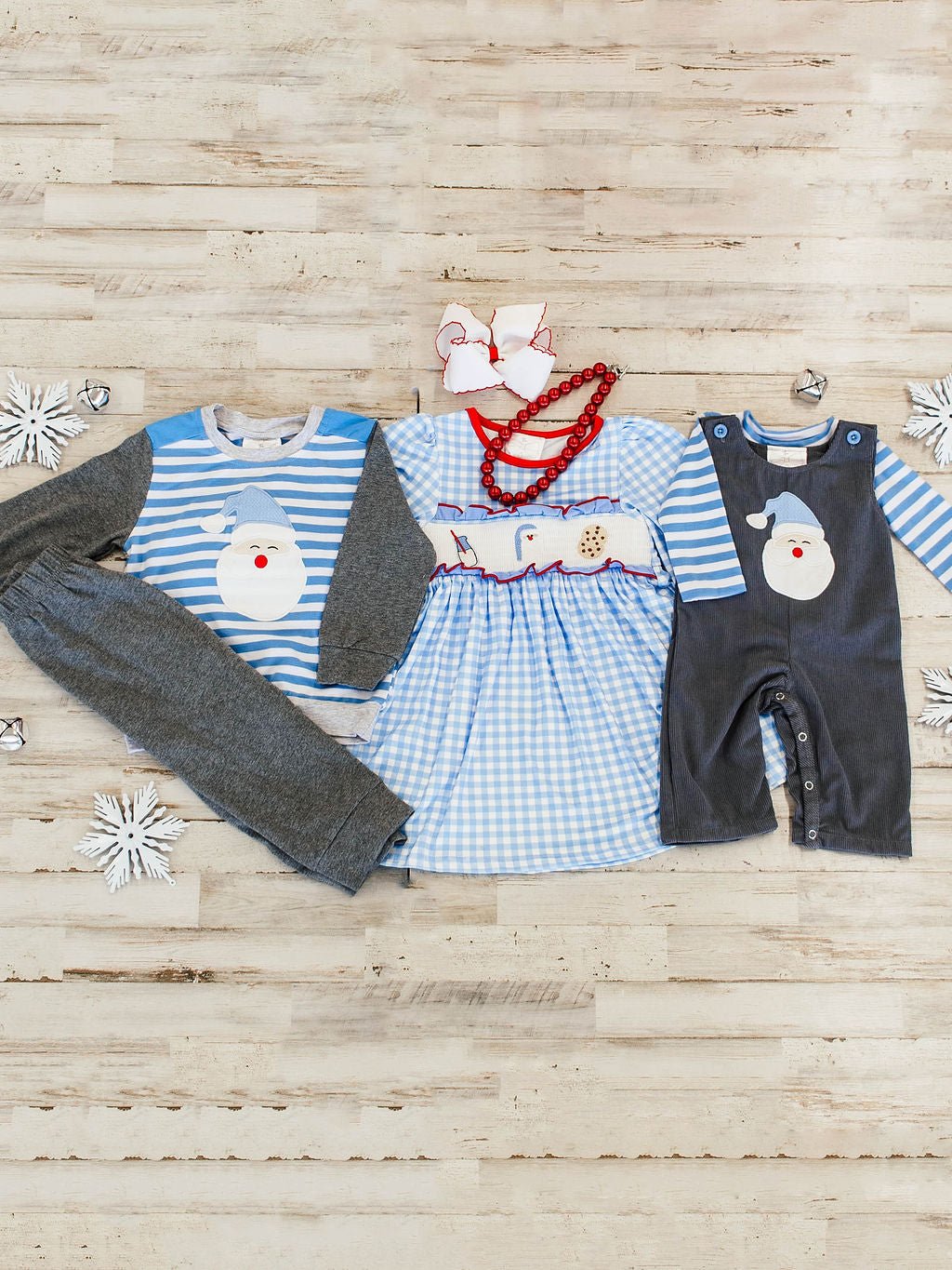 Christmas Milk & Cookies Smocked Girls Dress