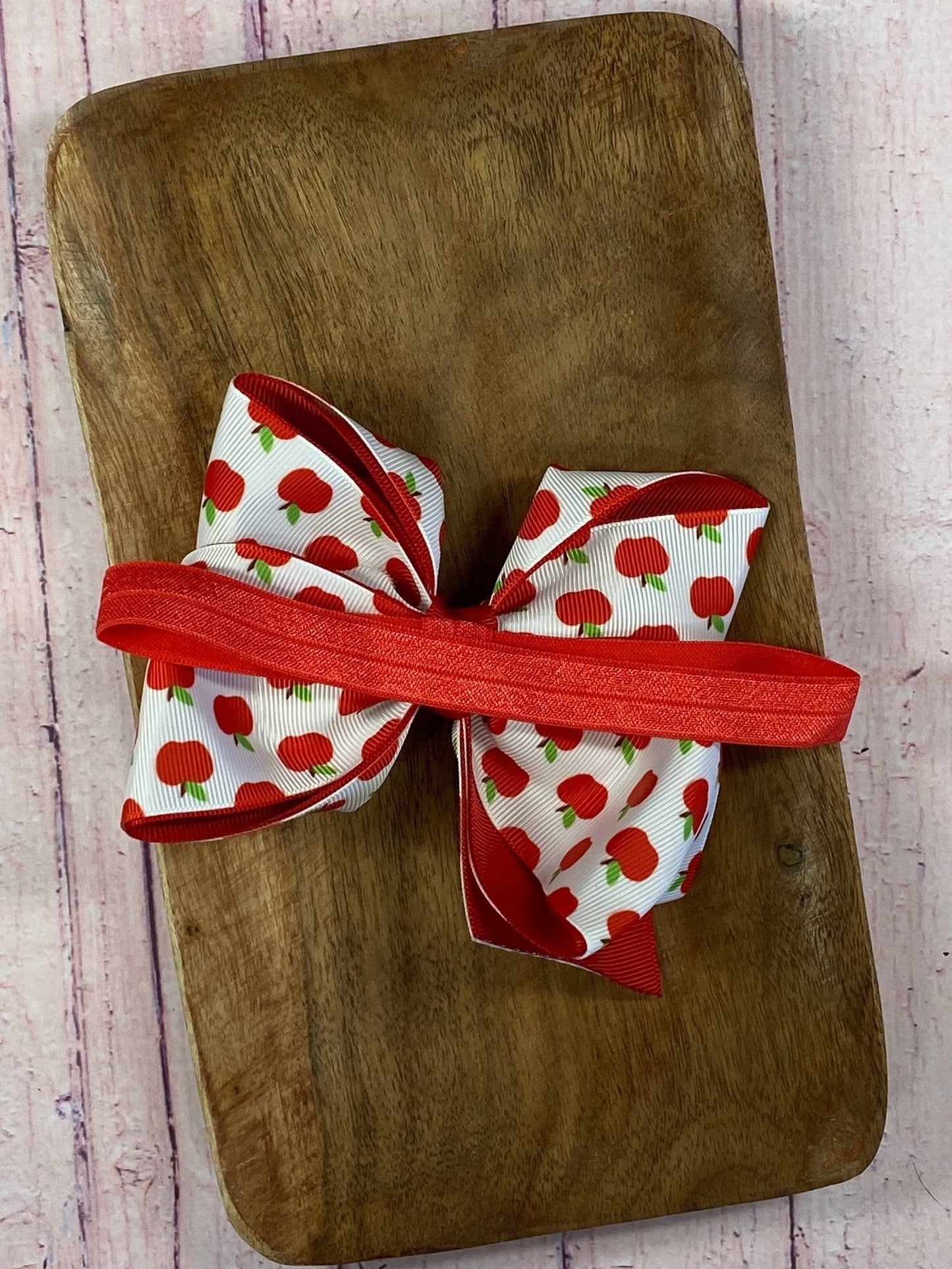 Classic Double Layer Apple Hair Bow | Clip or Headband