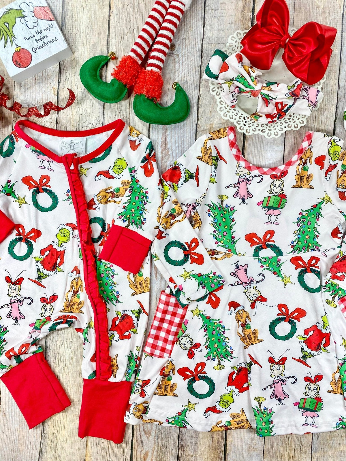 It's Grinchmas Time Girls Twirl Dress