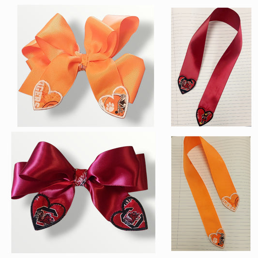 Clemson & Carolina Hairbow