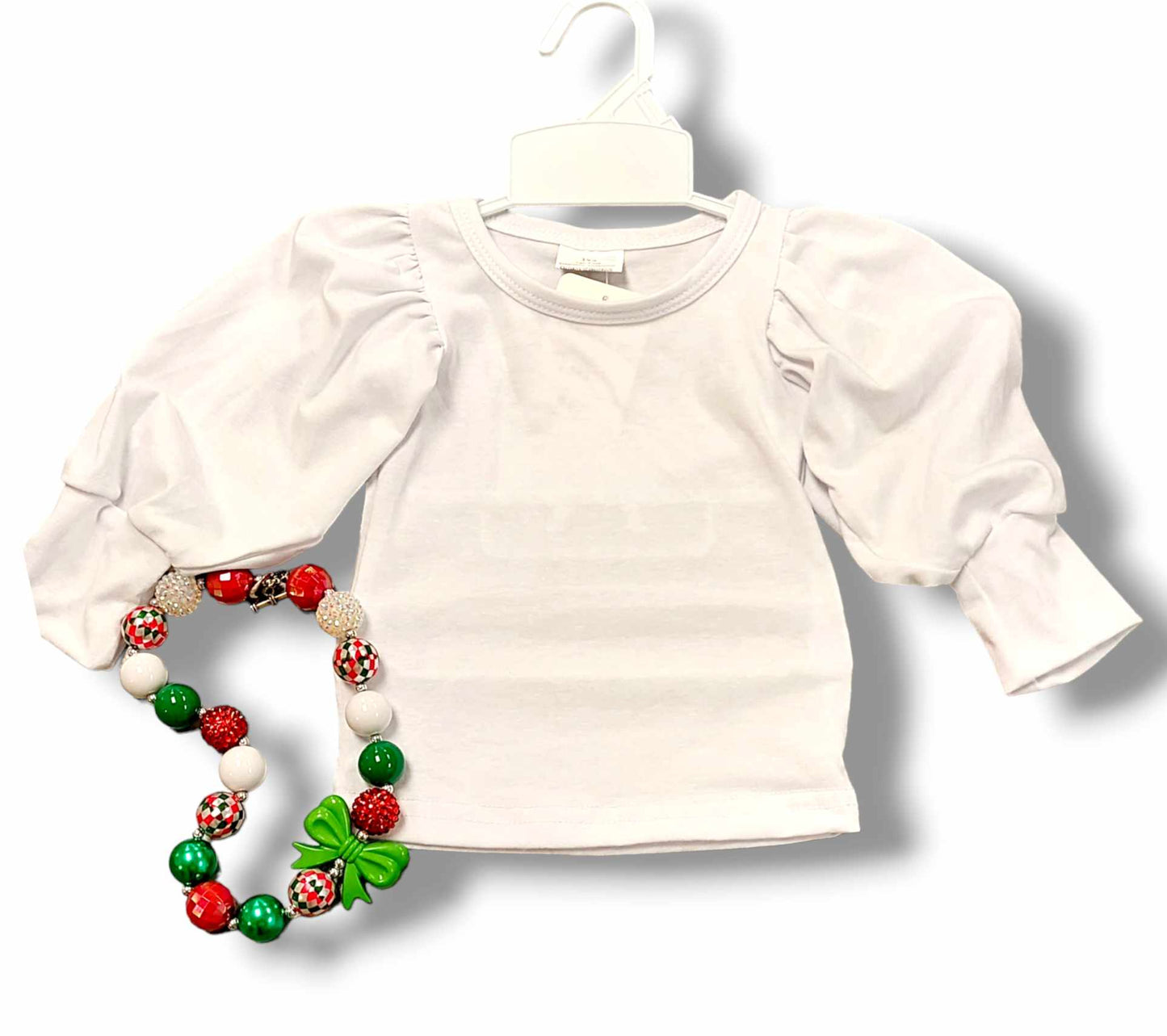 cotton pouf sleeve layering shirt