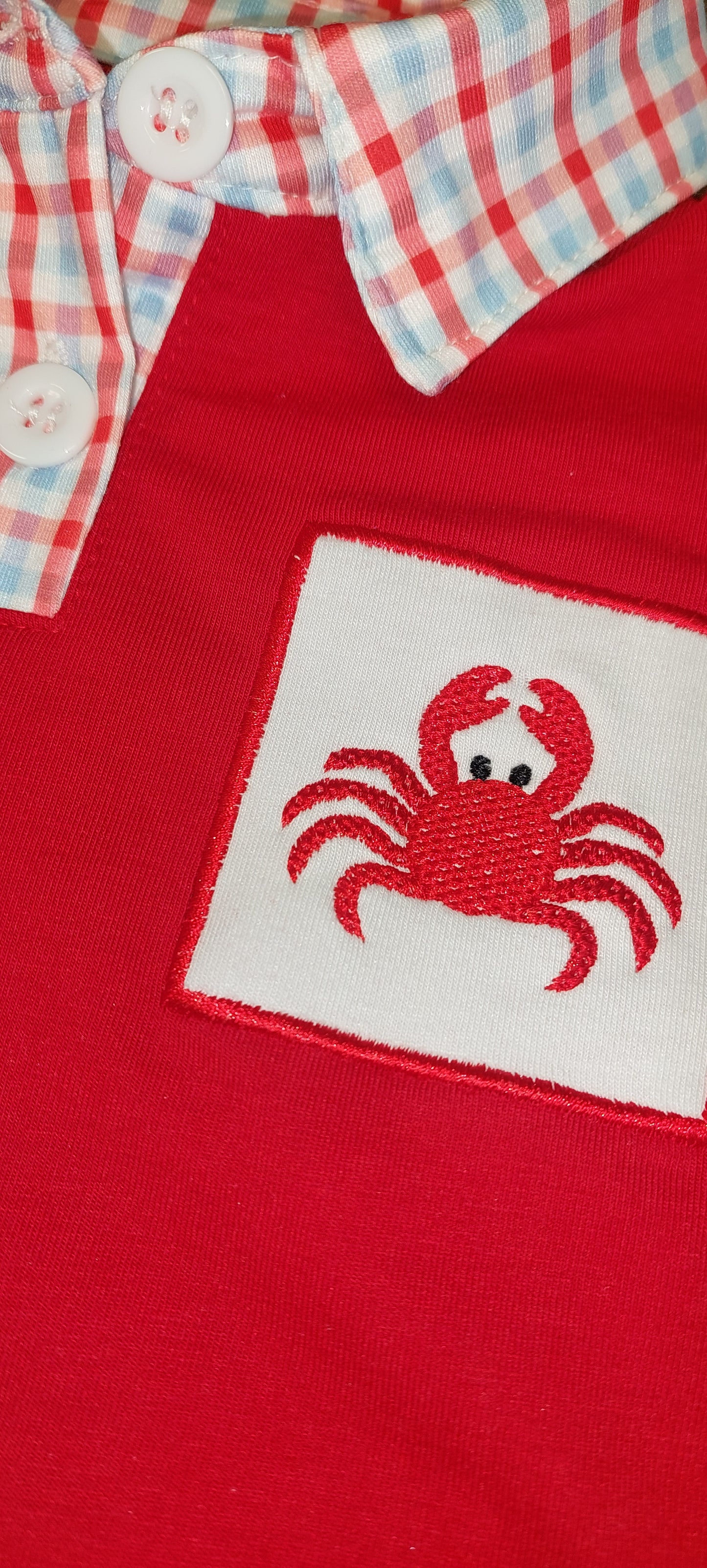 Crabby little boys short set