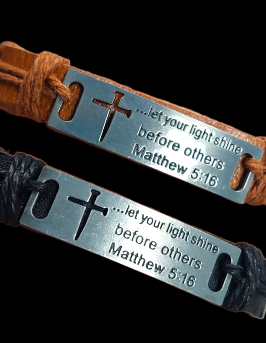 Leather bible 2025 verse bracelets
