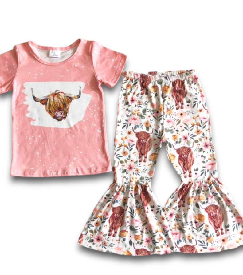 Girls highland pant set