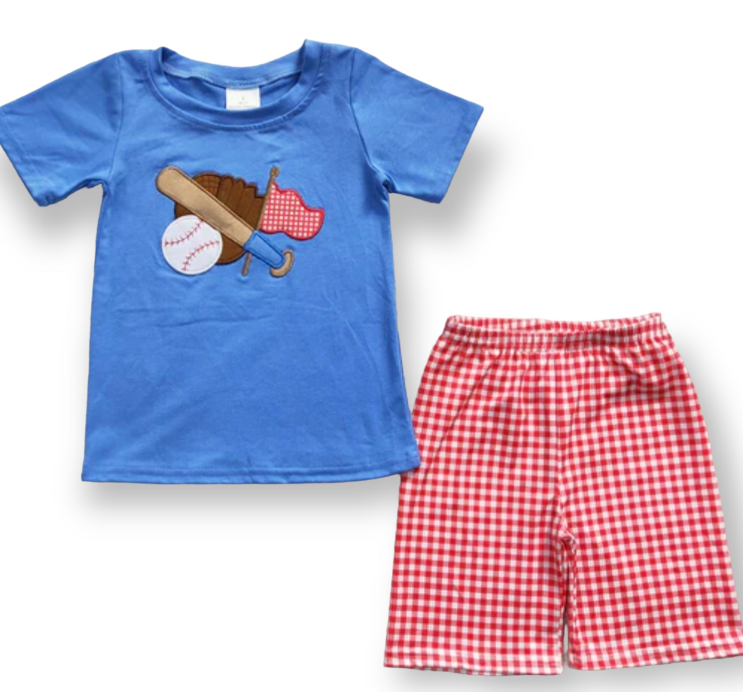 Boys embroidered short set