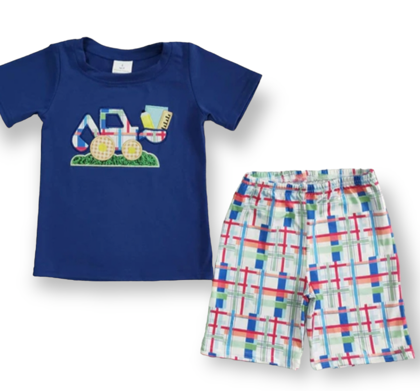 Boys embroidered short set
