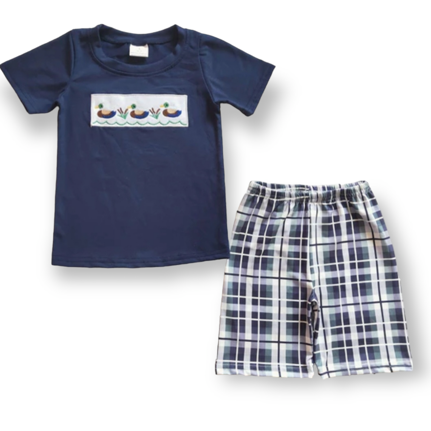Boys short set embroidered