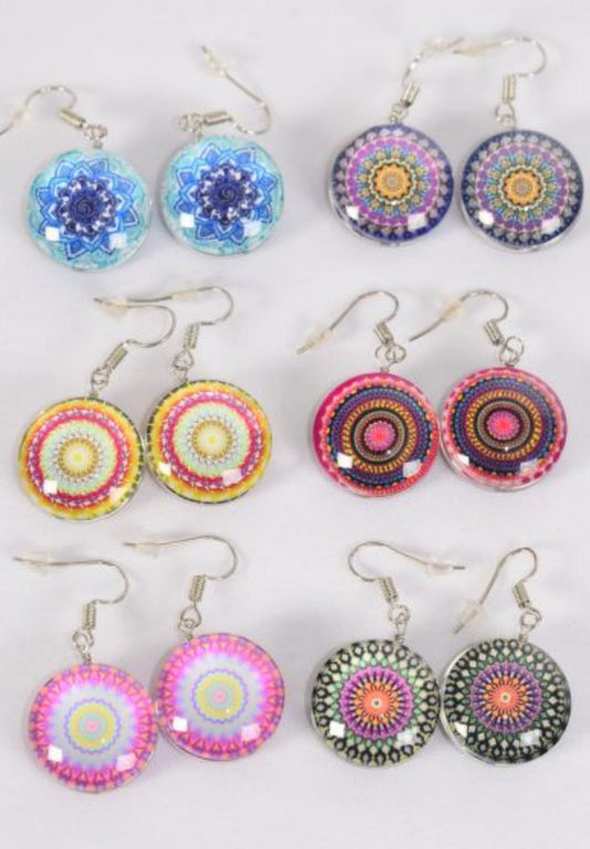 Mandala dangle earrings