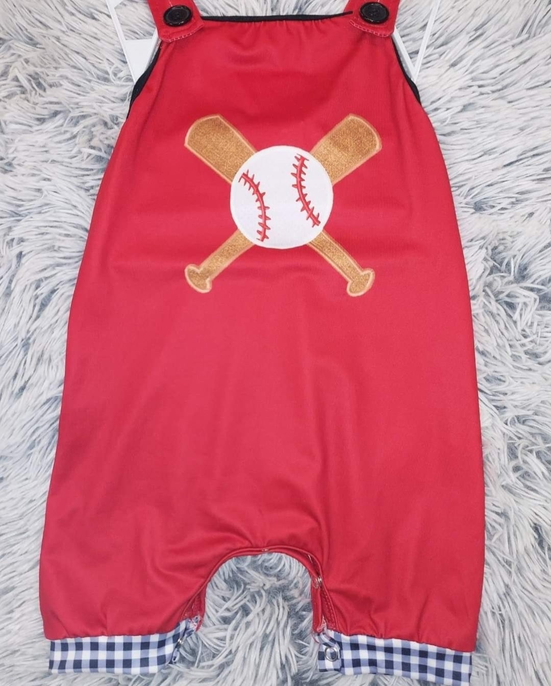 Baseball boy romper