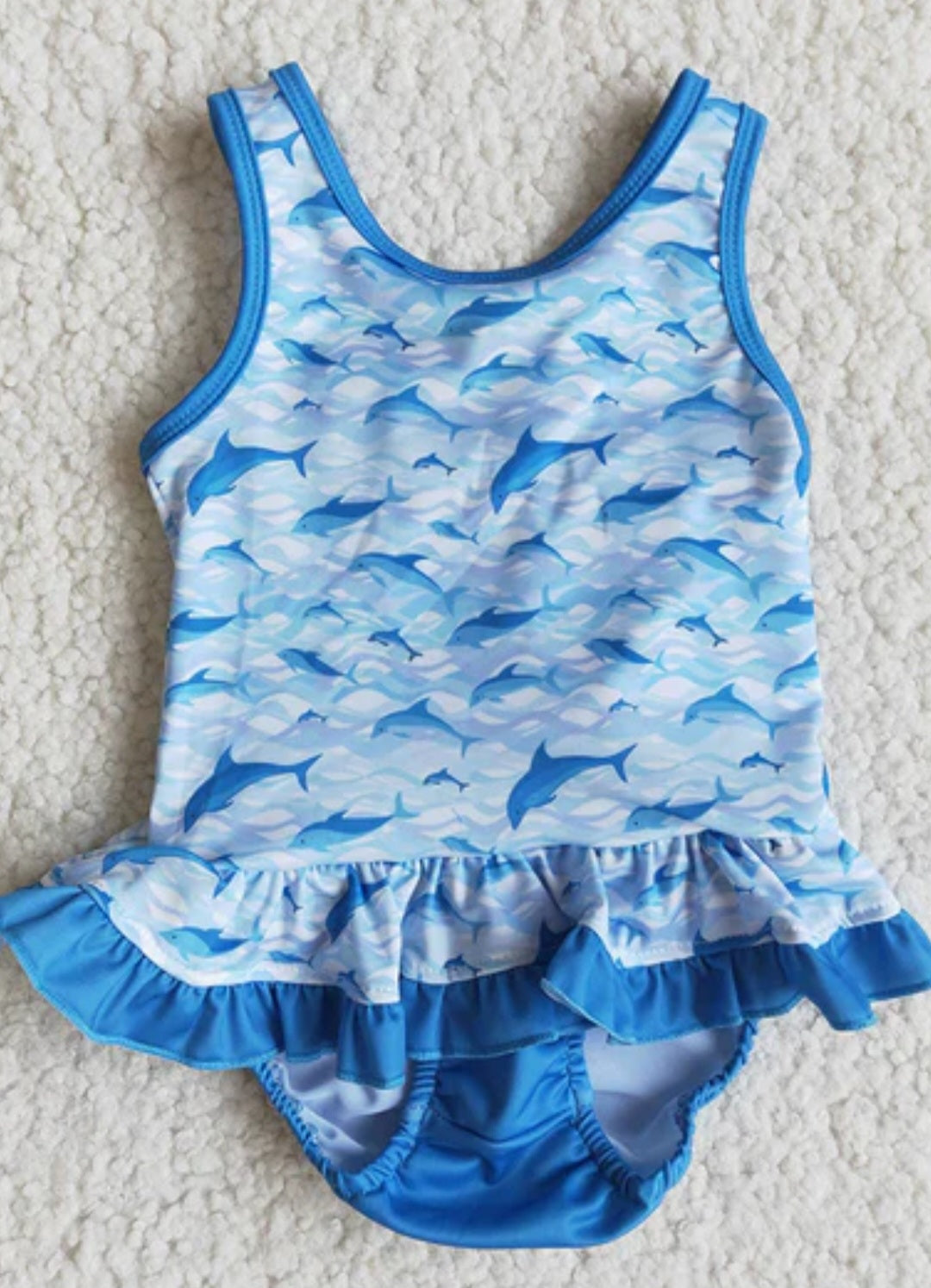 Sister/brother matching swim dolphin