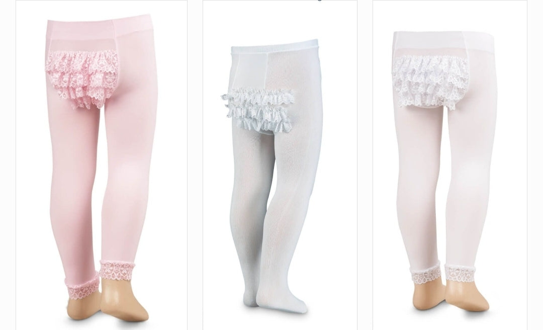 Microfiber lace footless pantyhose