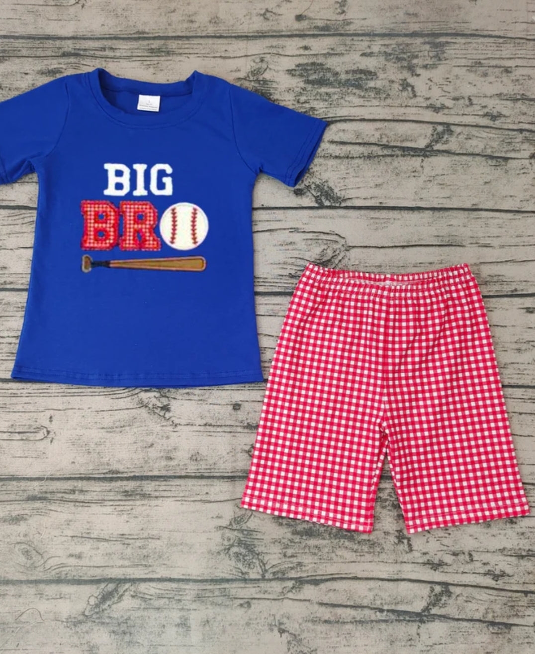 Big brother baseball short set