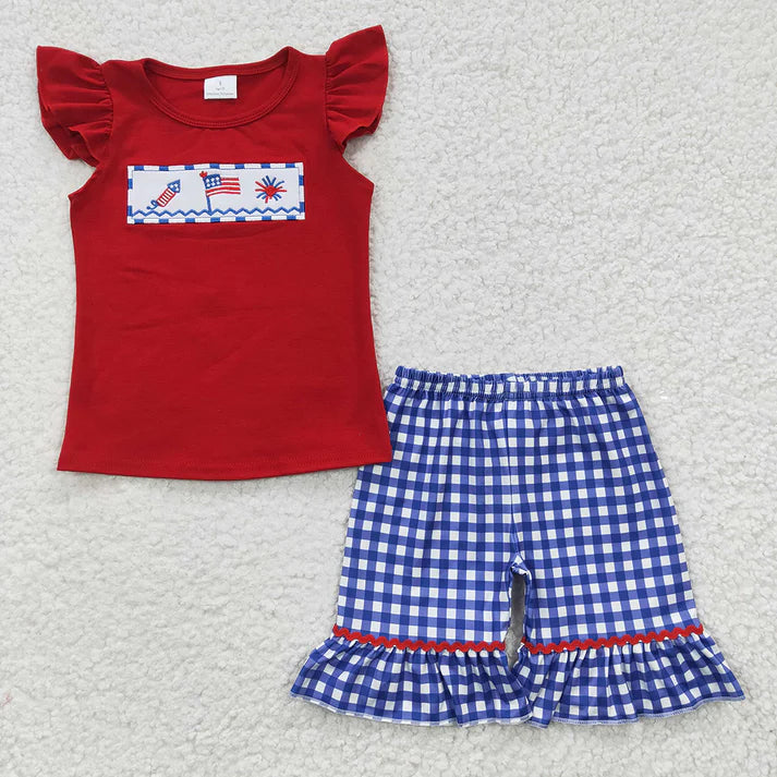 fireworks girl short set