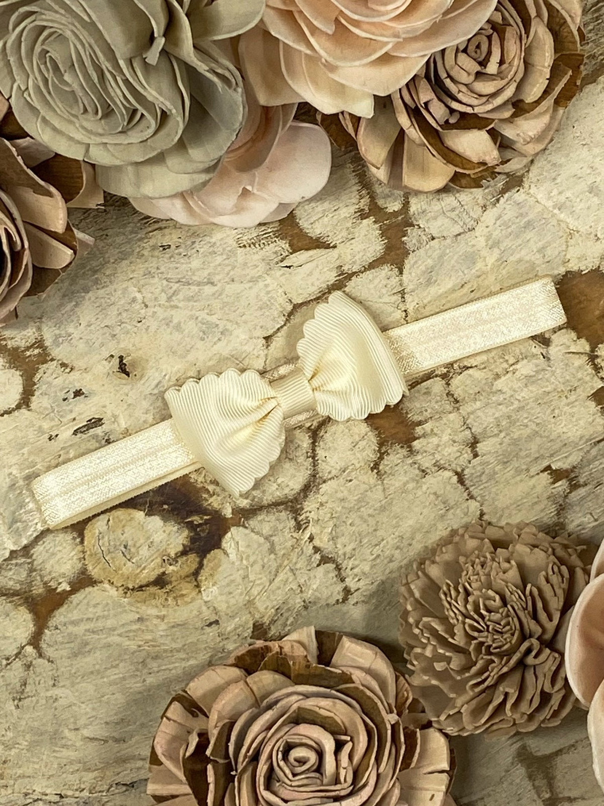 2.5" Bitty Scalloped Bow | Headband
