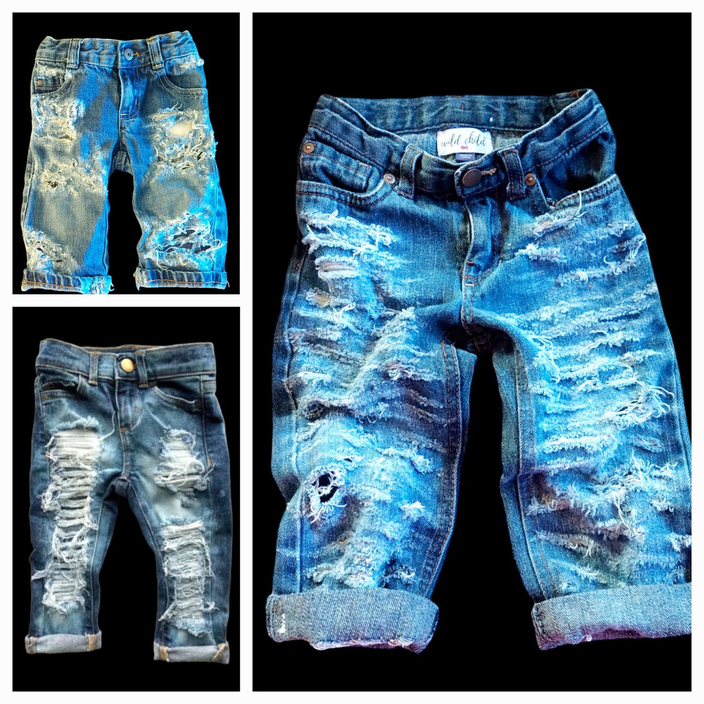 Boys denim distressed jeans
