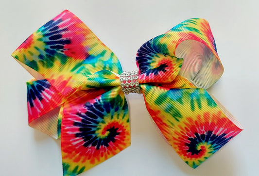 tie dye hairbow