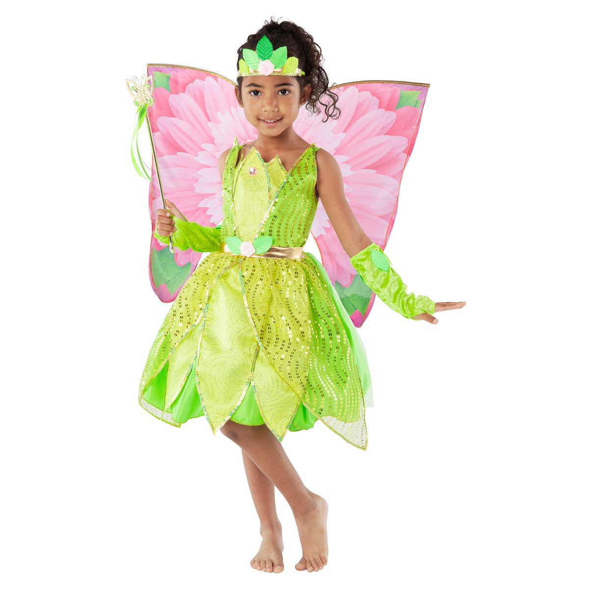 Green Pixie Fairy Kids Costume