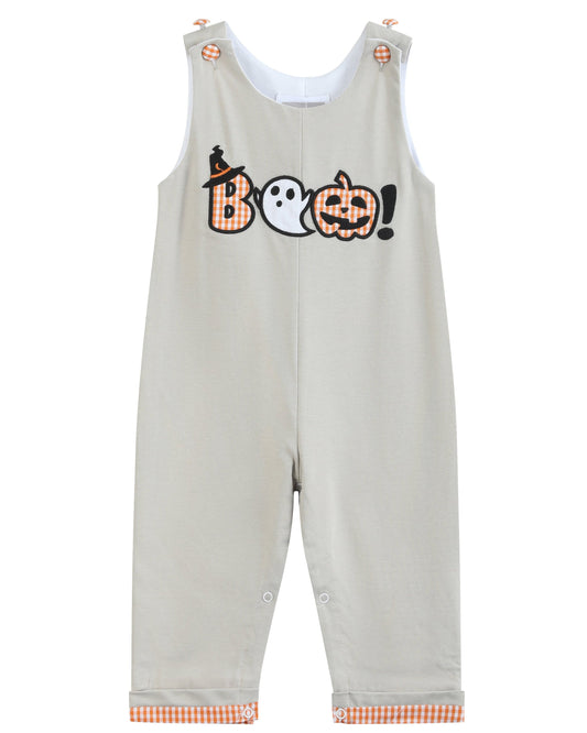 Halloween Gray Boo Applique Longall