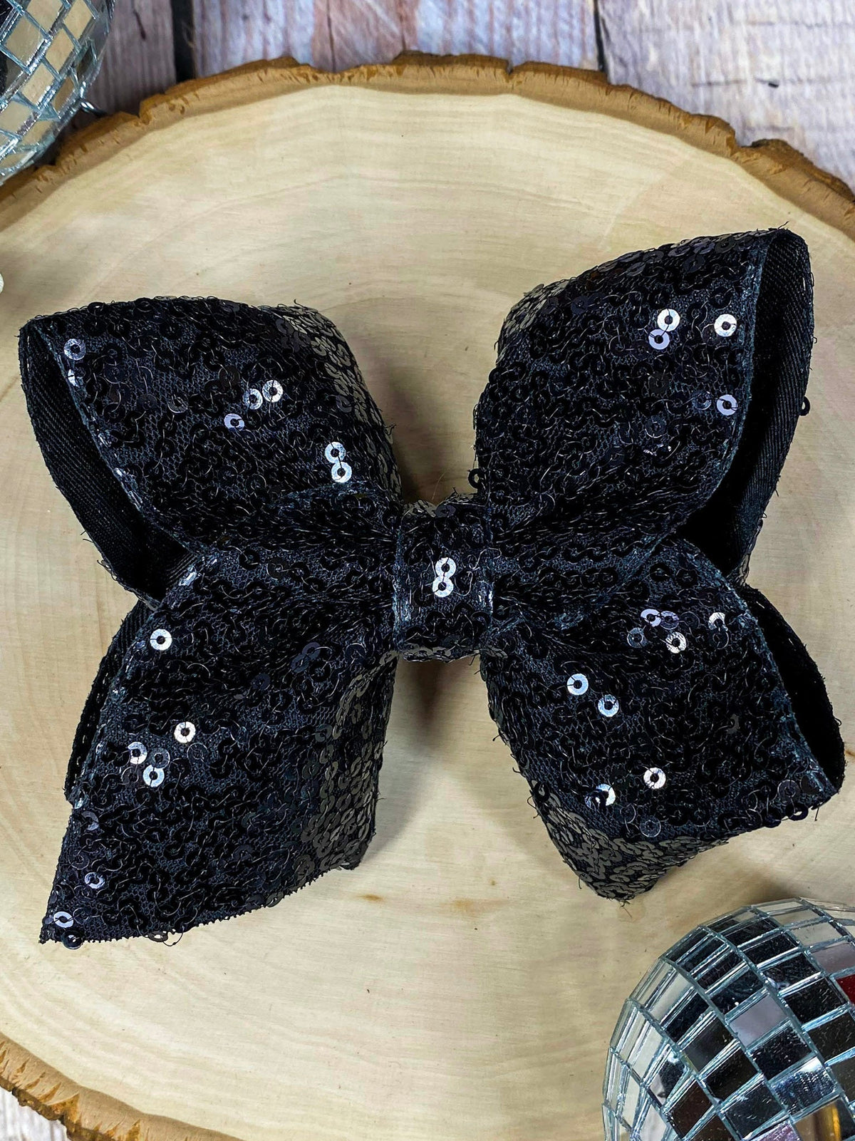 4.5" Sequin Hair Bow for Girls Sparkle Boutique Bow for Holidays & Parties | Alligator Clip