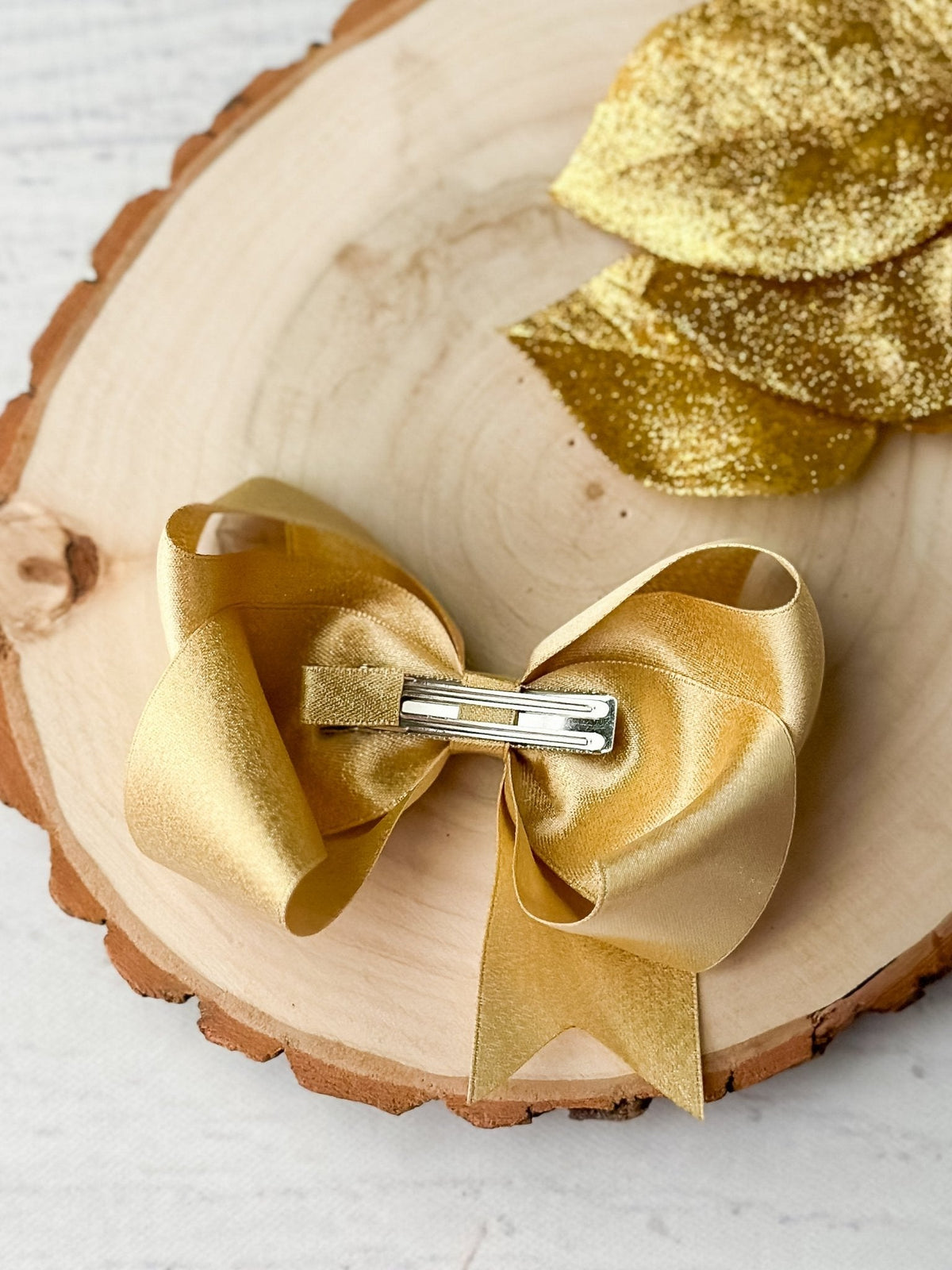 4.5" Shimmer Satin Hair Bows | Alligator Clip