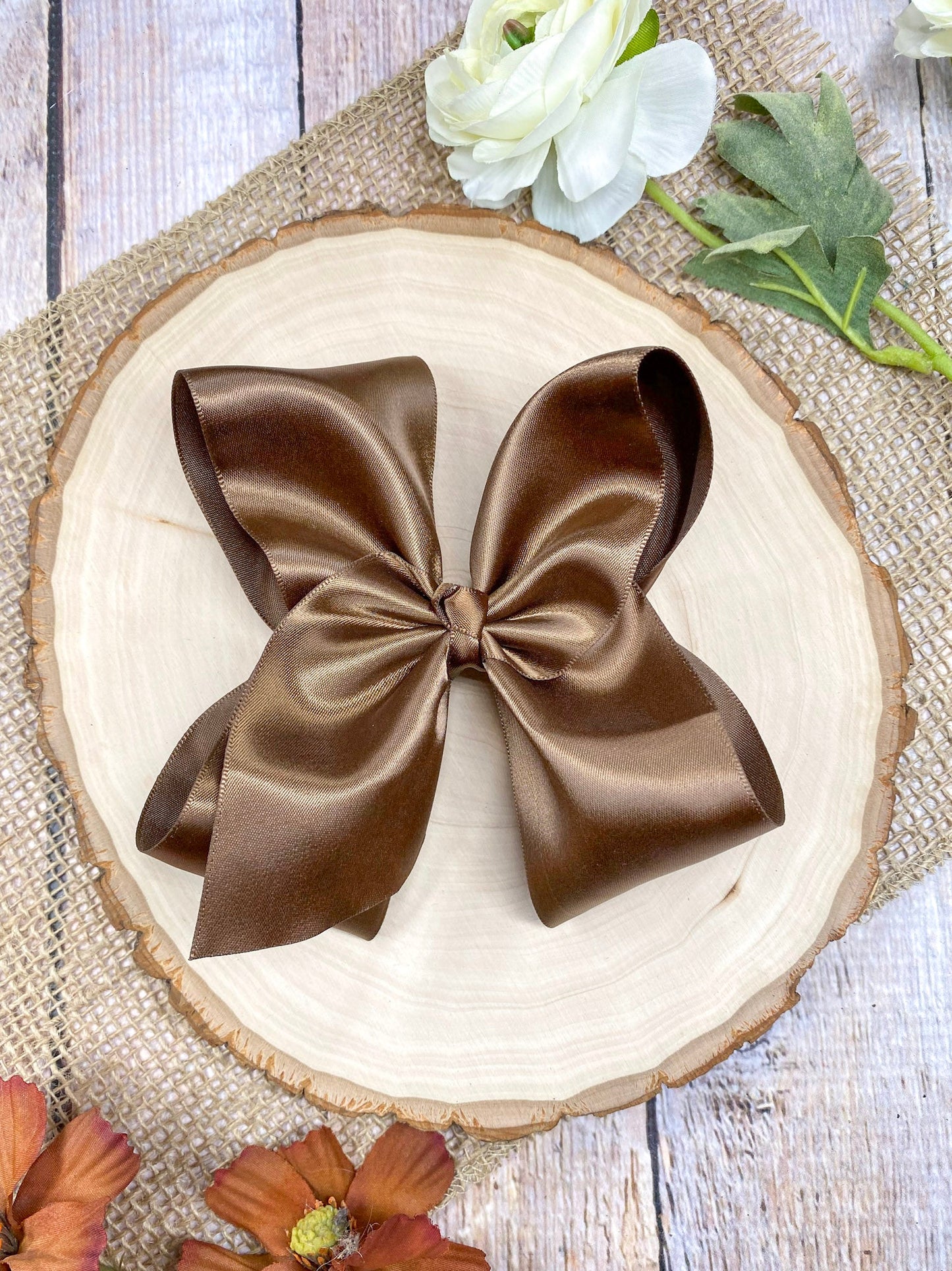 4.5" Classic Satin Hair Bows | Alligator Clips or Headbands