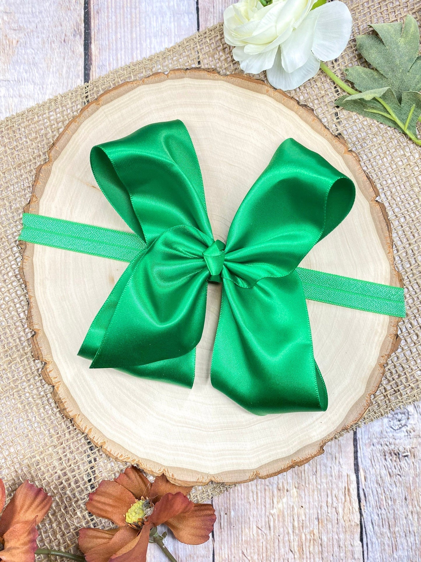 4.5" Classic Satin Hair Bows | Alligator Clips or Headbands