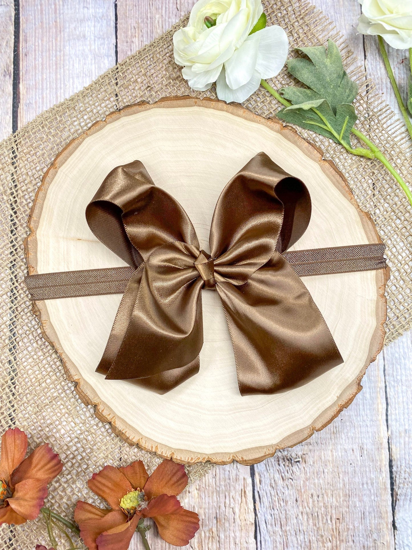 4.5" Classic Satin Hair Bows | Alligator Clips or Headbands