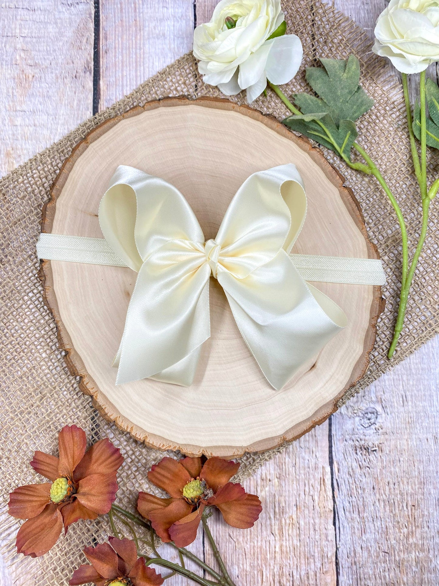 4.5" Classic Satin Hair Bows | Alligator Clips or Headbands