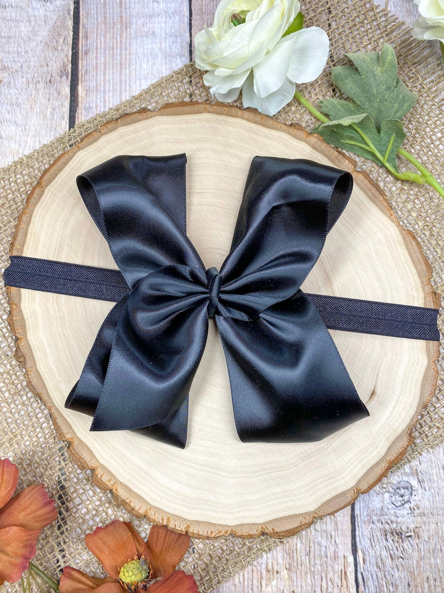 4.5" Classic Satin Hair Bows | Alligator Clips or Headbands