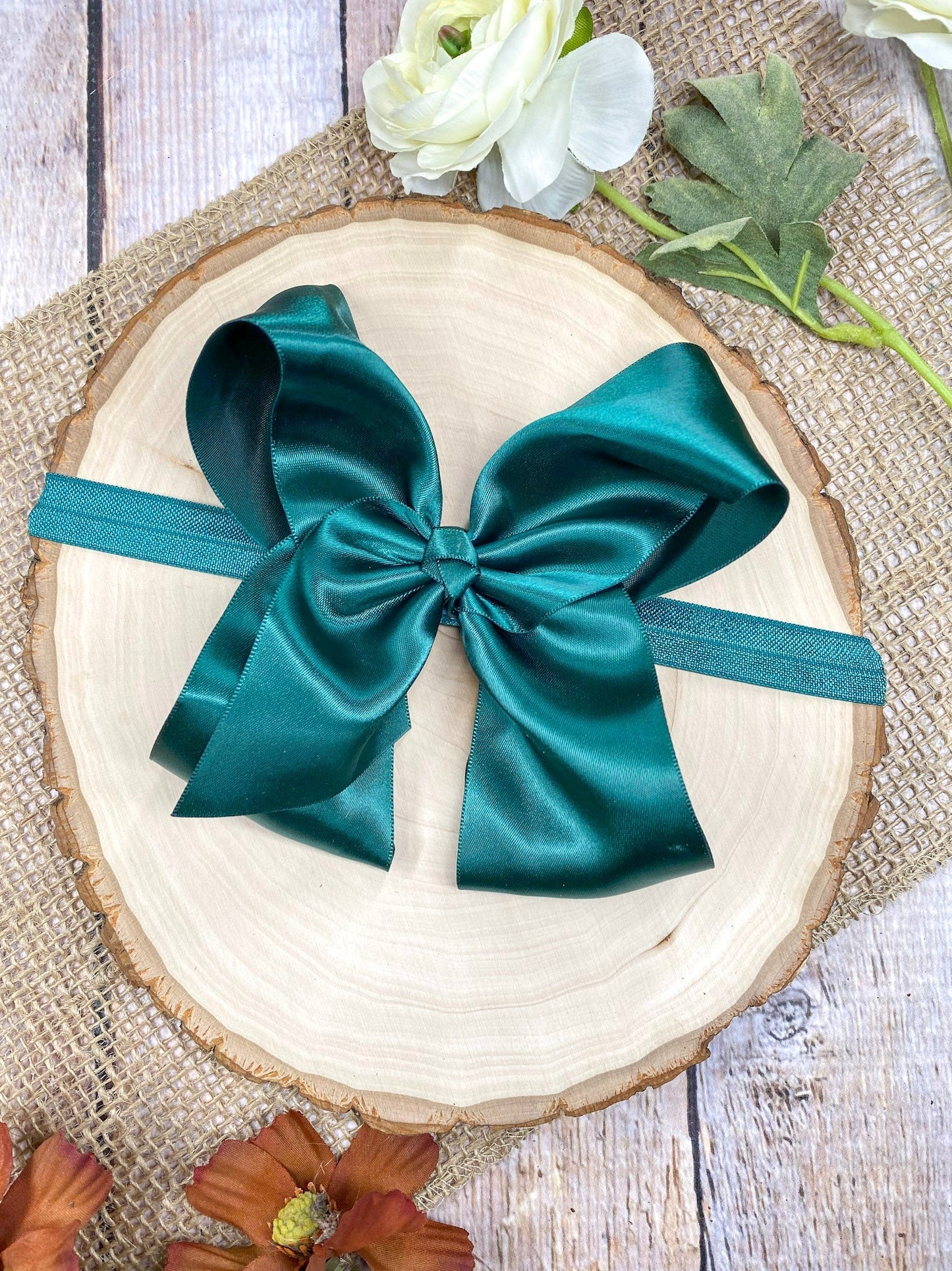 4.5" Classic Satin Hair Bows | Alligator Clips or Headbands