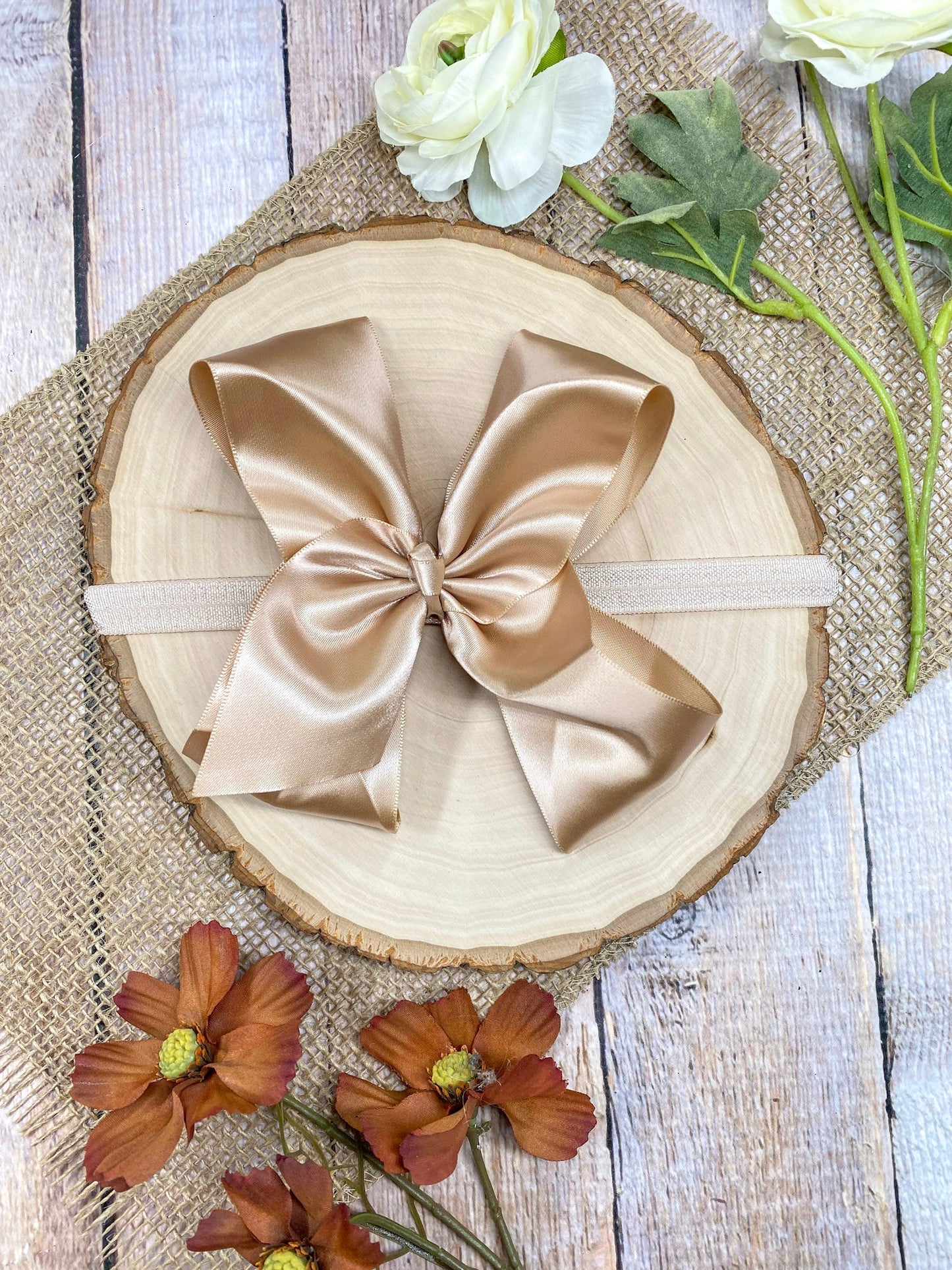 4.5" Classic Satin Hair Bows | Alligator Clips or Headbands