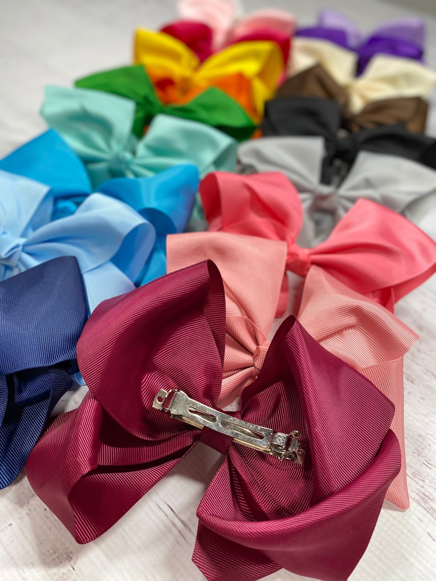 6.5" Texas Size Grosgrain Hair Bow | Alligator or French Clip