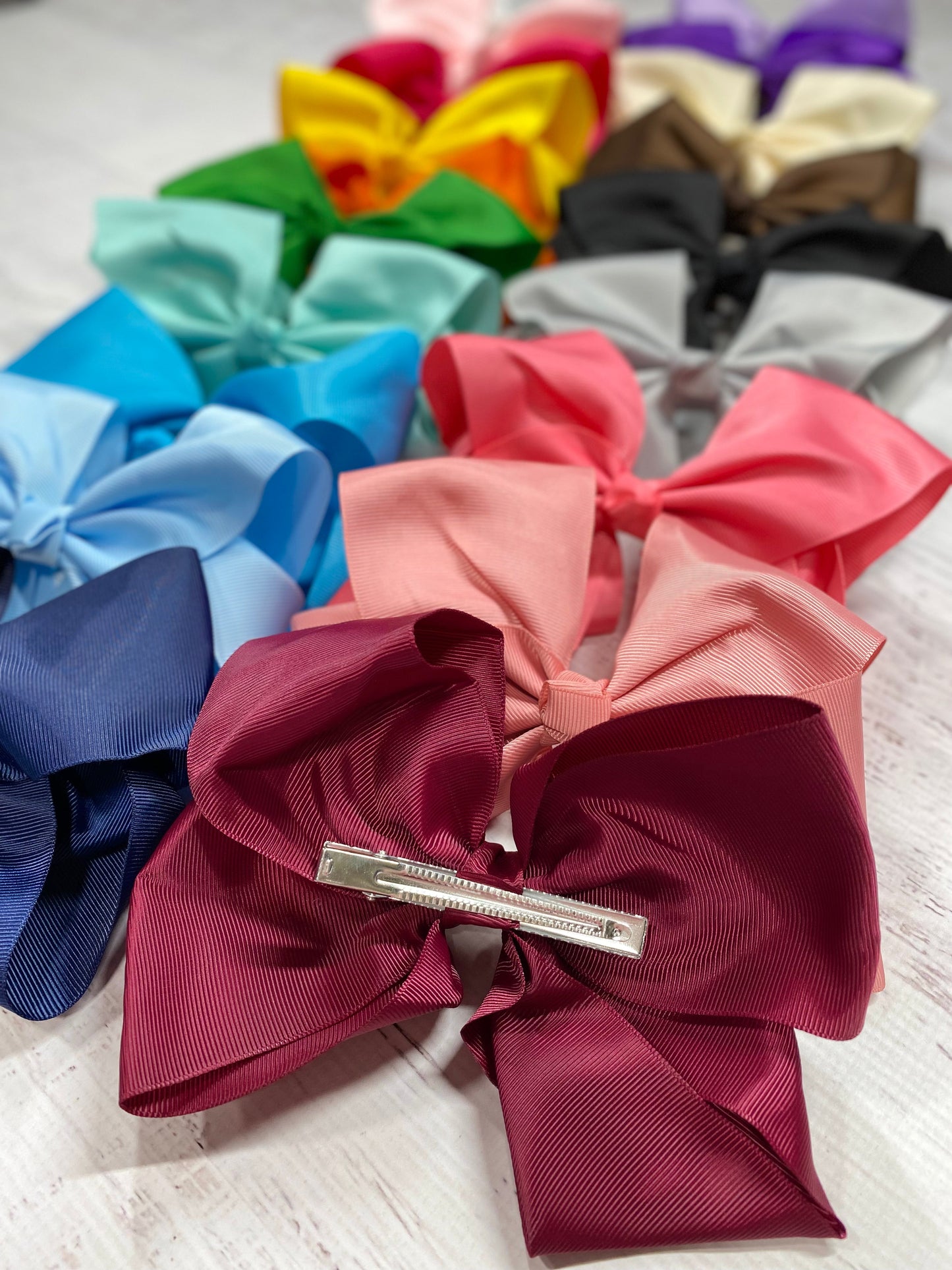 6.5" Texas Size Grosgrain Hair Bow | Alligator or French Clip