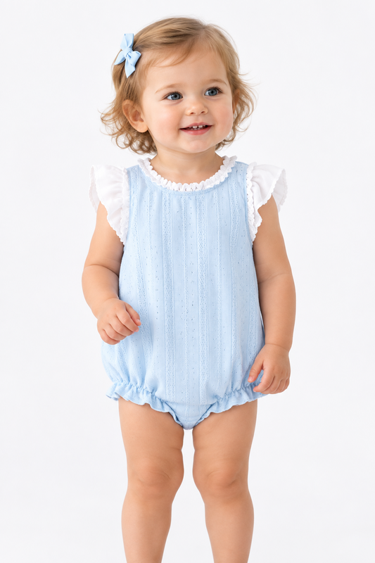 Blue Jacquard Lace Bubble