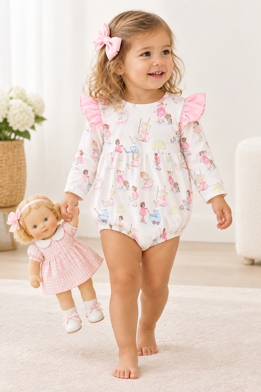 Pink all day adventure ruffle bubble