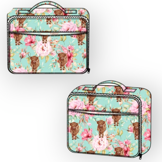 Floral cow lunchbox