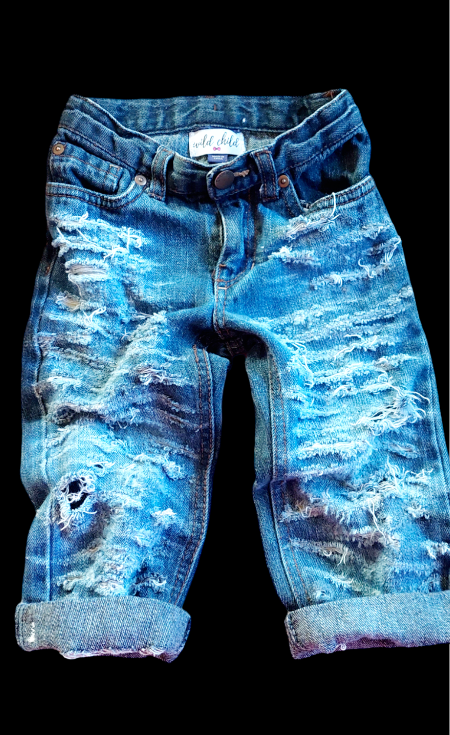 Boys denim distressed jeans
